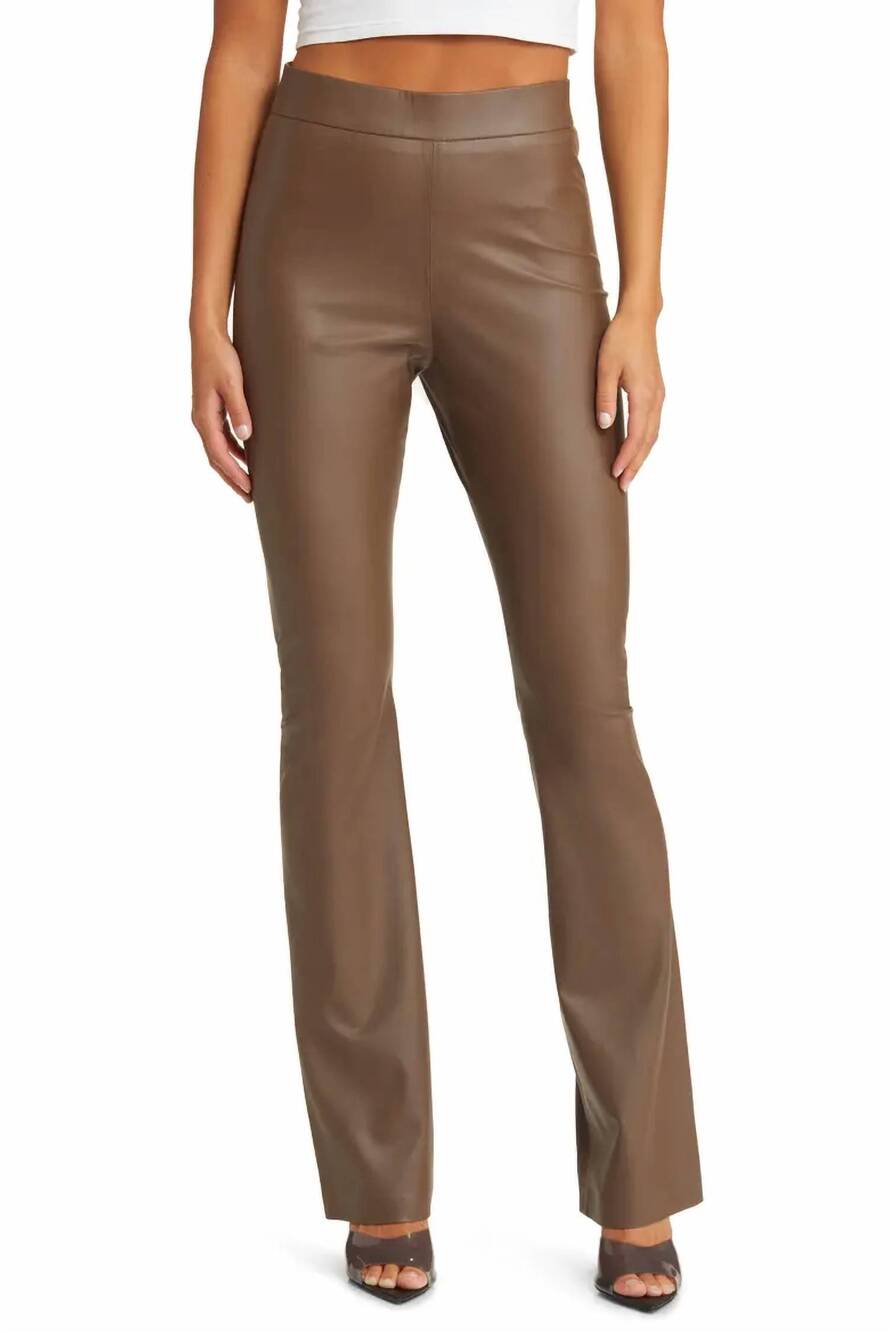 NEW BLANKNYC move forward faux leather pants in brown